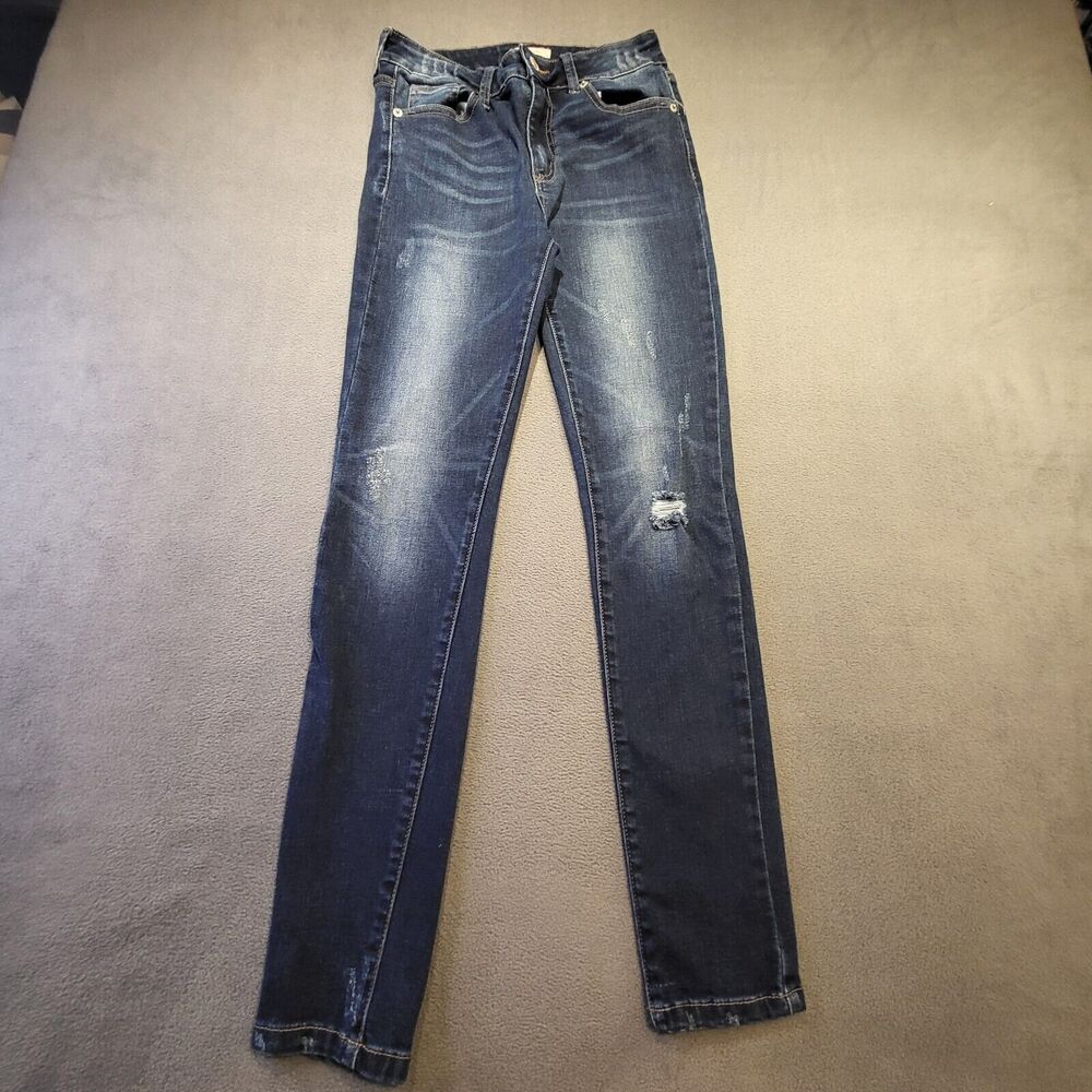 Love Culture Juniors Size 3‎ Skinny Leg Jeans Stretch Distressed Denim